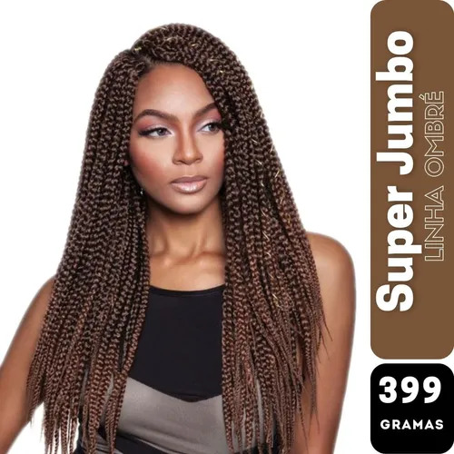 Jumbo Para Tranças Box Braids Ser Mulher Pacotão Com 399g Várias Cores ...