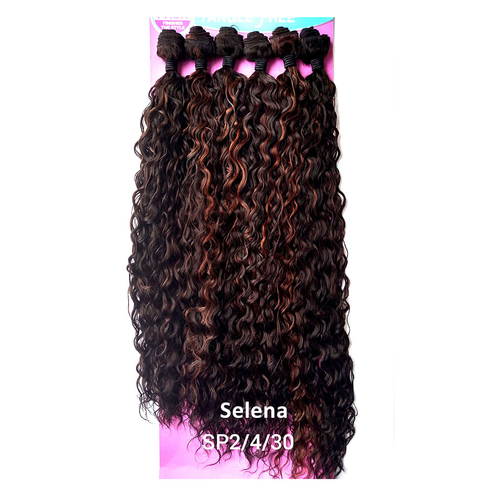 Cabelo Bio Fibra Selena Sleek Brazilian Virgin Hair Aplique Bio